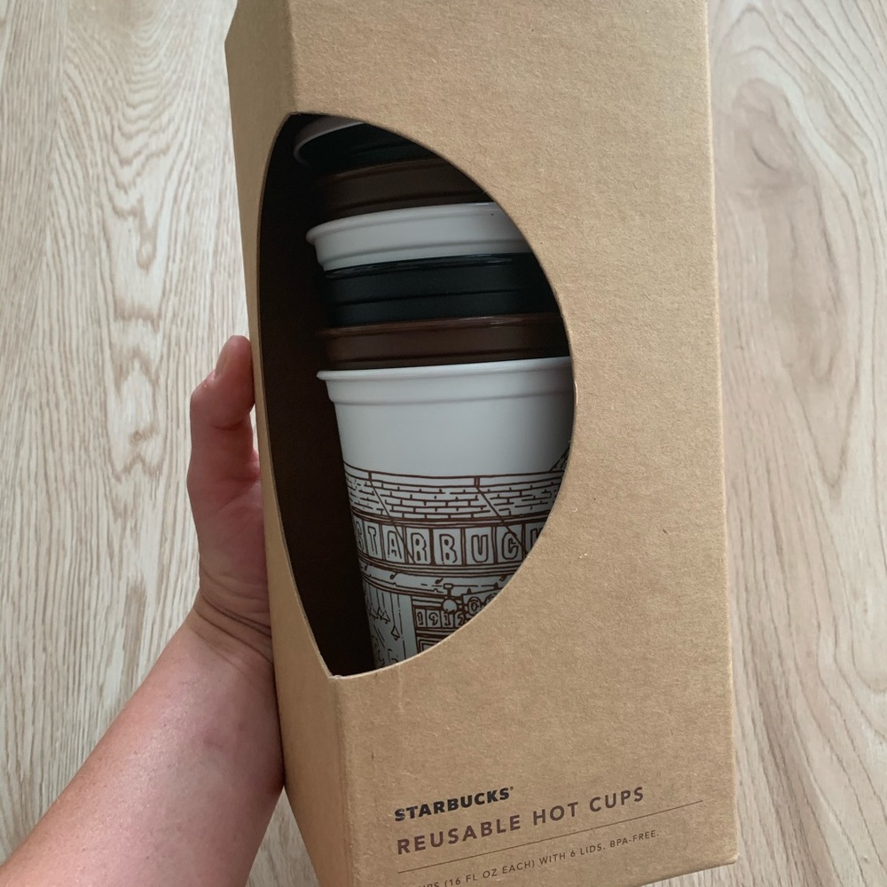 Starbucks Pike Place Hot Reusable Cups NWT